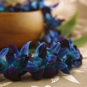 blue orchid lei